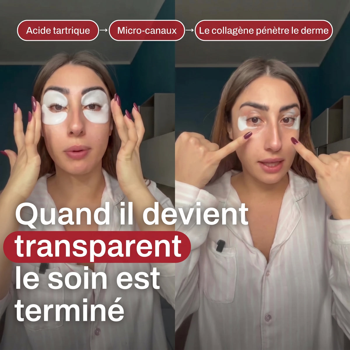Patchs yeux aux peptides